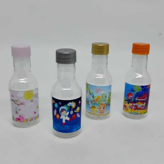 15 mini garrafinha pet 50ml  personalizada com papel adesivo fotografico.