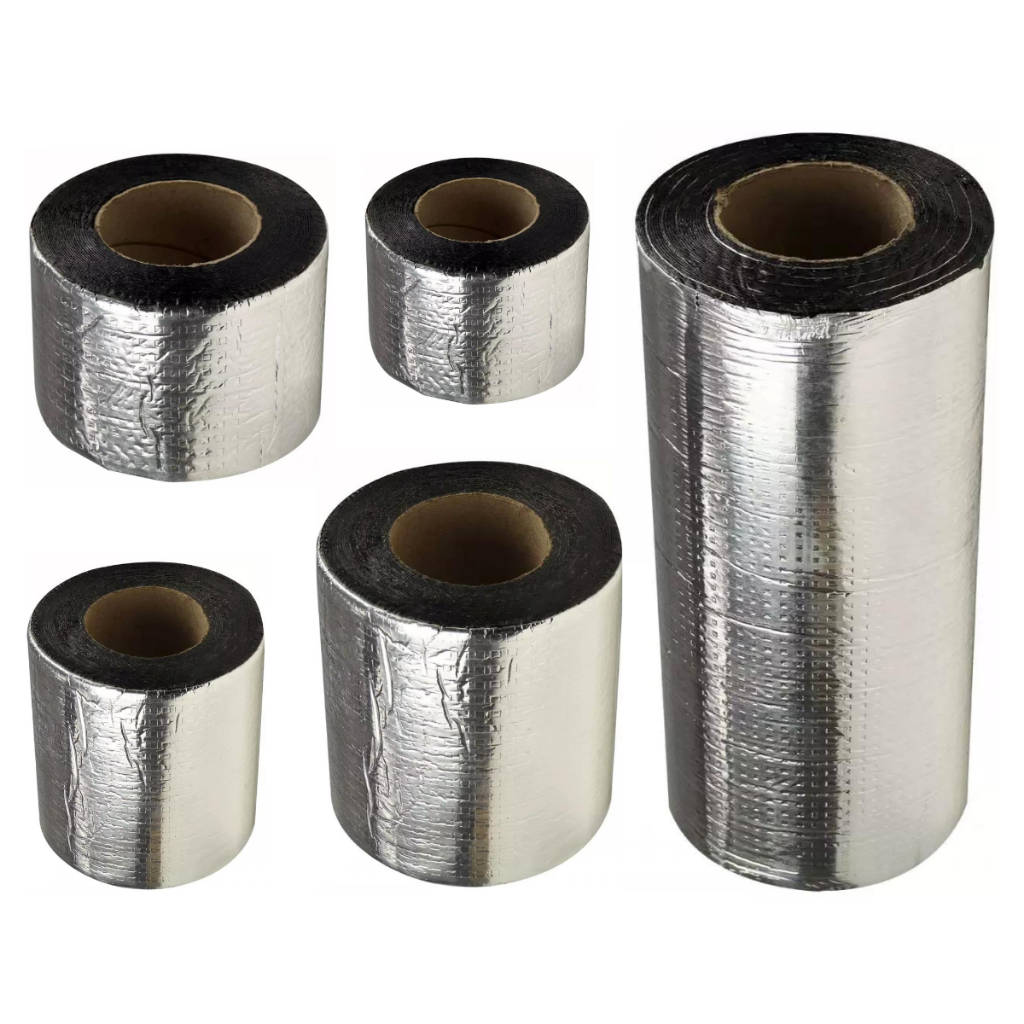 Manta Asfáltica Fita Adesiva Auto Adesiva Aluminizada Metalizada Impermeável - Diversos Tamanhos em Oferta na Shopee