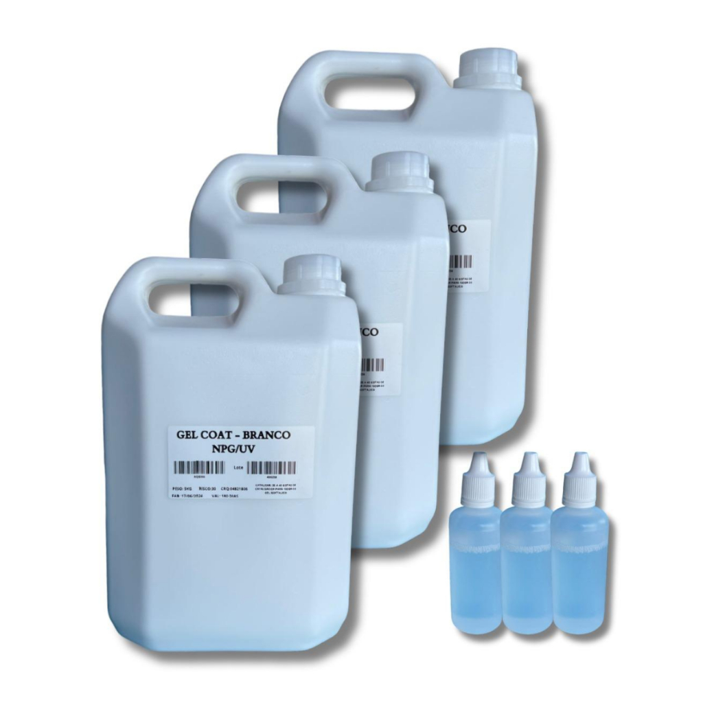 Gelcoat Iso Uv - Branco - 15kg - Acompanha Catalizador 300g