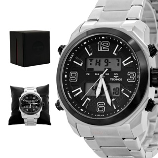 Relógio Masculino Technos Digitech Prata Ts Digiana Casual Original Resistente à Água Garantia 1 ano em Oferta na Shopee