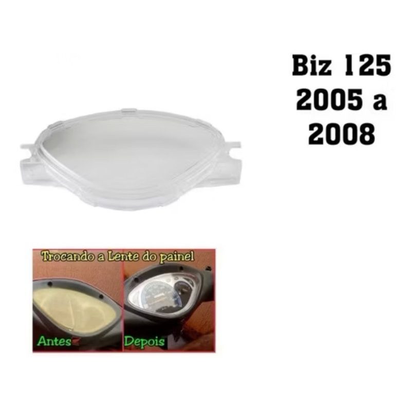 lente superior painel Biz 125 2006 2007 2008