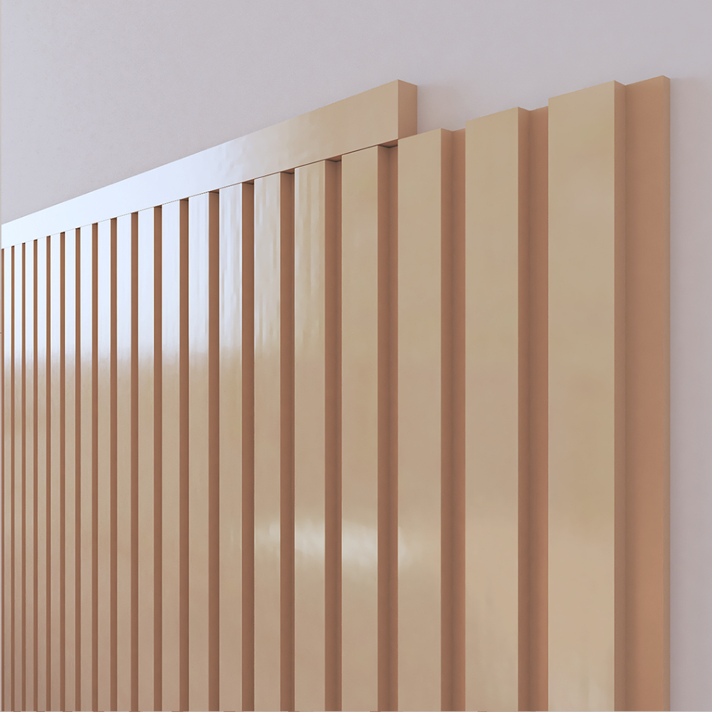 Painel Ripado Laminado Meia Parede | Linha Play Creme - Home & Living