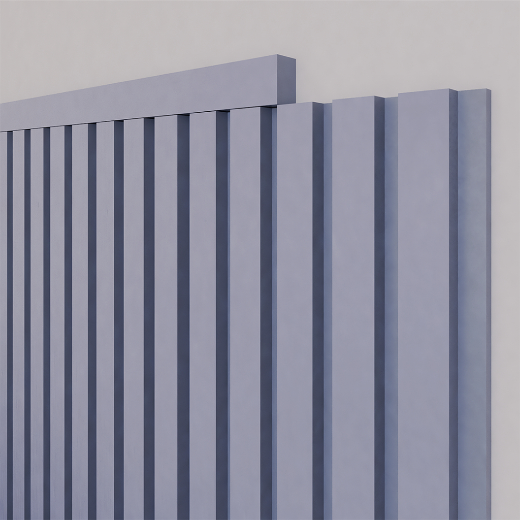 Painel Ripado Autocolante de EVA Meu Rodapé Linha Play Azul 110m x 0,5m - Home & Living