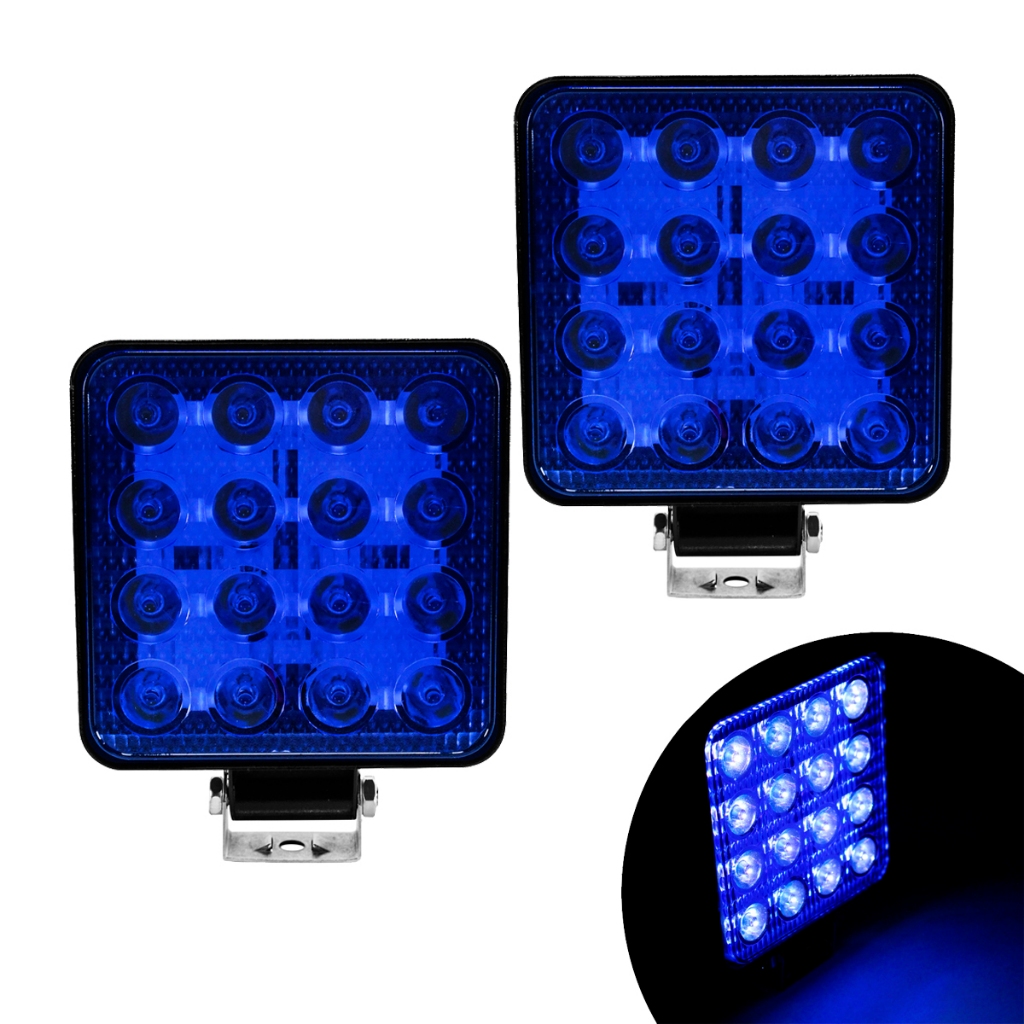 Par Farol Lente Azul 16 Leds 48w Pulverizador Agricola em Oferta na Shopee