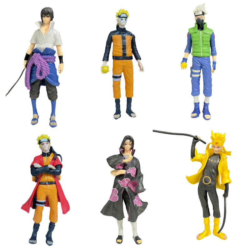 Boneco Naruto Figure Action Kakashi Sasuke Naruto Sage Mode Colecionavel Top Desenho Brinquedo Decoração