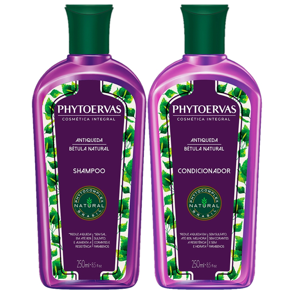 KIT PHYTOERVAS ANTIQUEDA BÉTULA NATURAL SHAMPOO + CONDICIONADOR 250ML em Oferta na Shopee