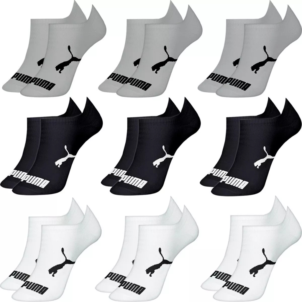 Kit 9 Pares Meias Puma Sapatilha Algodão Cano Baixo Meia Soquete Adulto Masculino Feminino...