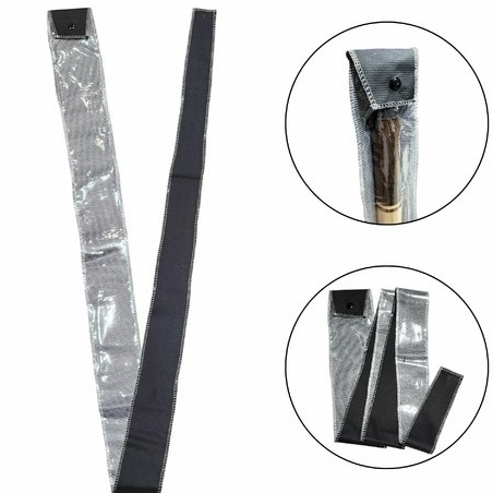 Kit 5 Capas de Taco de Sinuca (bilhar) Modelo Inteiriço de Napa e Transparente 1.60m