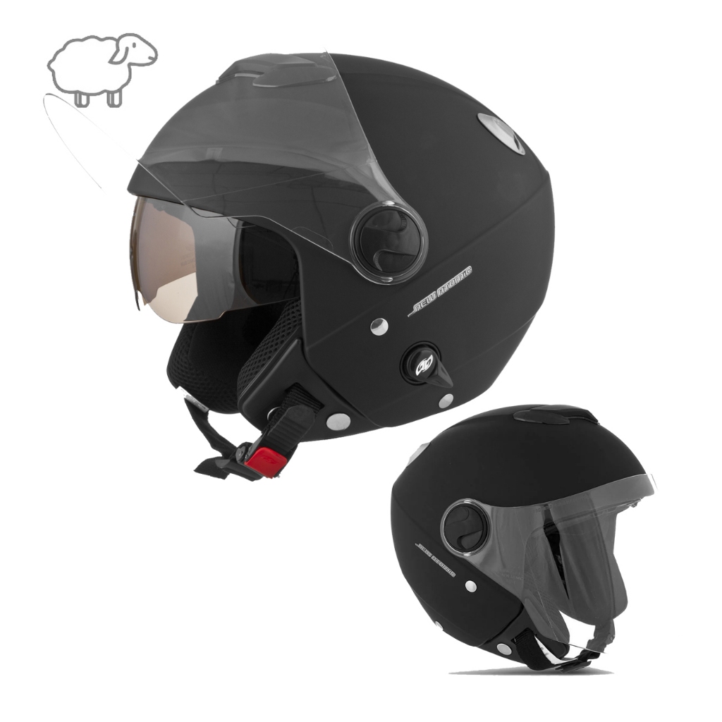 Capacete Aberto New Atomic Solid Fosco Pro Tork Envio 24hr Branco Preto