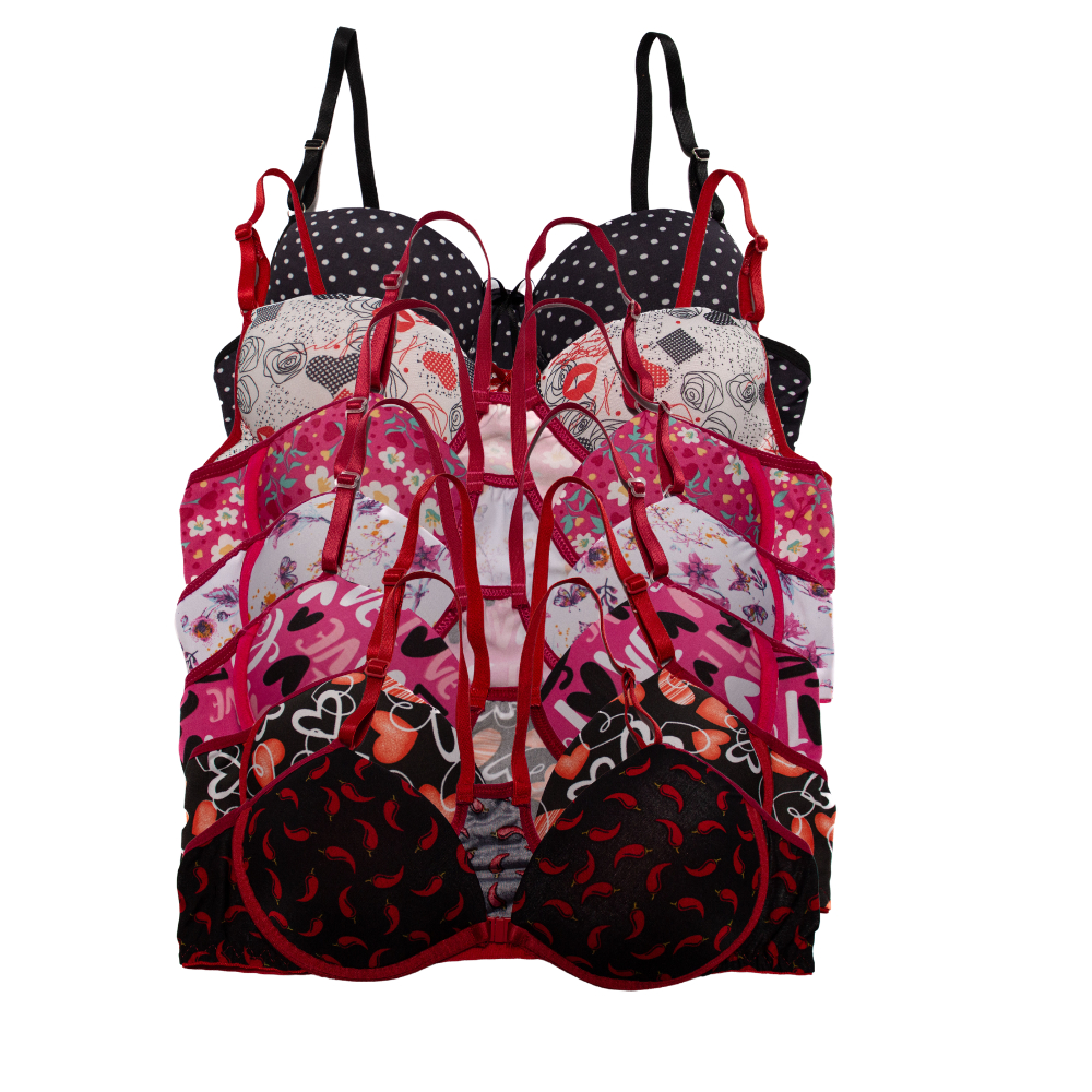 Kit 4 Sutiã Nadador Camiseta Estampado Básico Microfibra em Oferta na Shopee