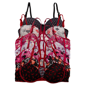 Kit 4 Sutiã Nadador Camiseta Estampado Básico Microfibra em Oferta na Shopee