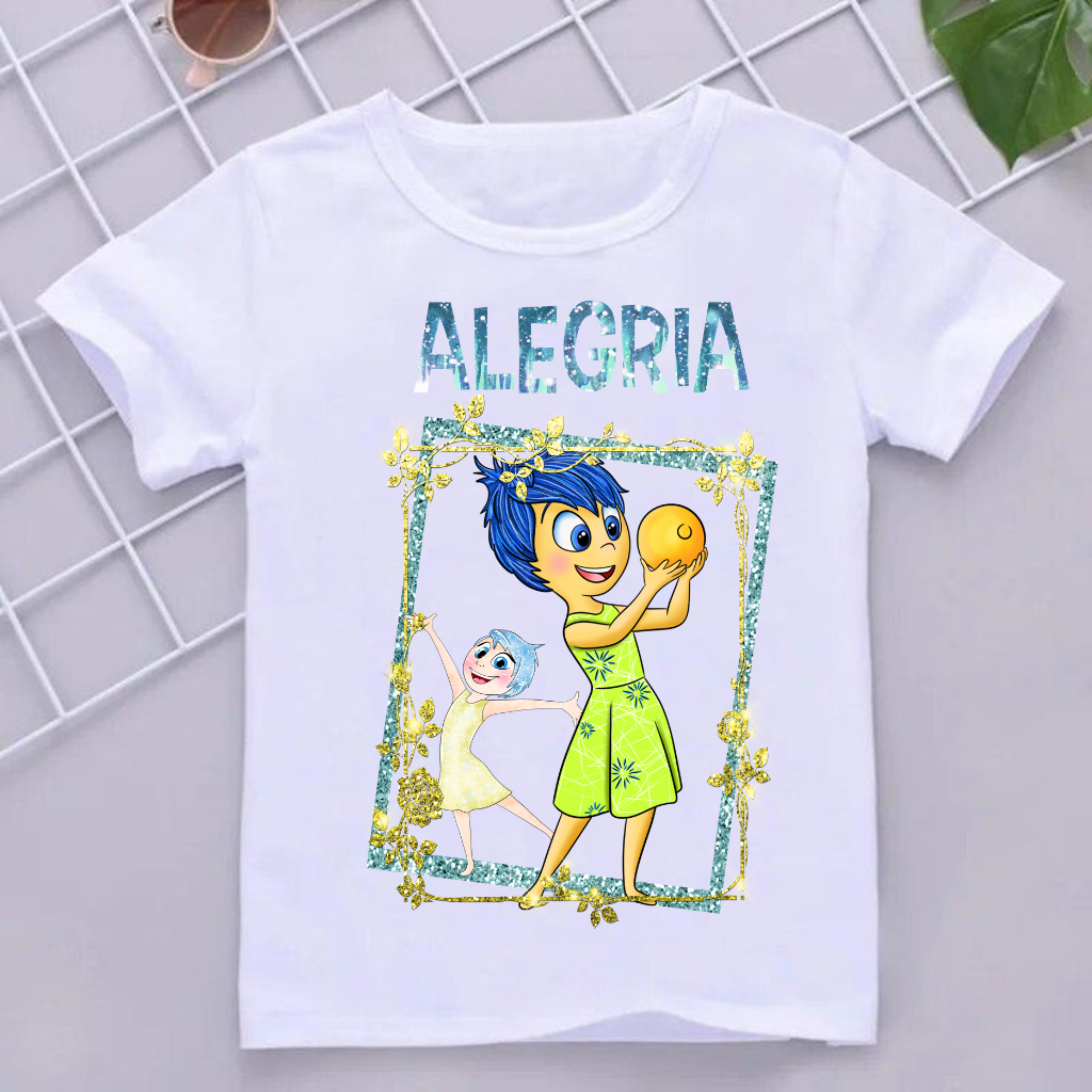 Camisa camiseta blusa filme divertidamente todos personagens moda infantil e juvenil em Oferta na Shopee