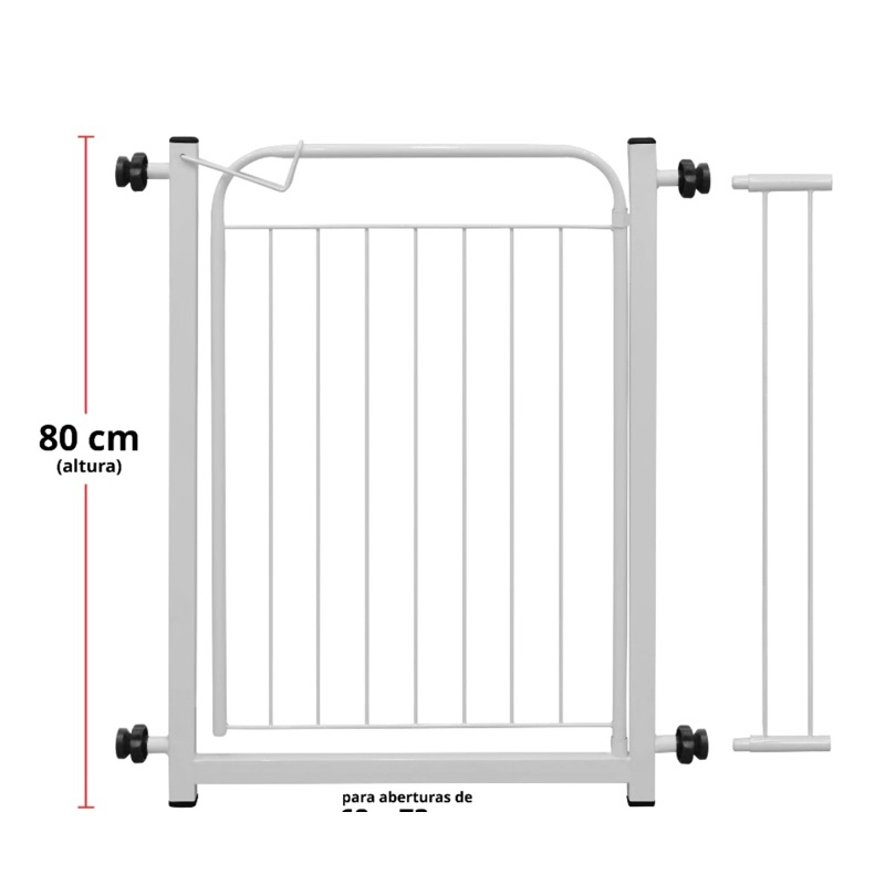 Grade Portão Pet de Proteção 69 a 73,5 / 79 a 83,5 Cachorro Cães ALTURA 80 CM em Oferta na Shopee
