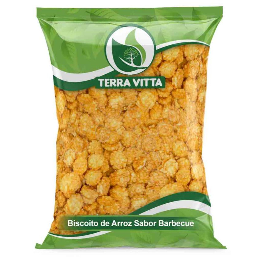 Biscoito de Arroz Sabor Barbecue 500g em Oferta na Shopee