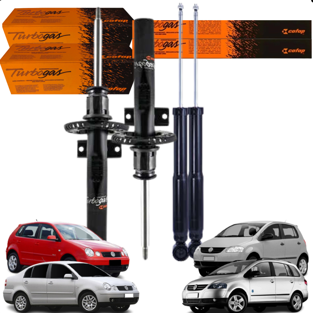 Kit 4 Amortecedores Dianteiro Traseiro Vw Fox Polo Spacefox Original Cofap em Oferta na Shopee