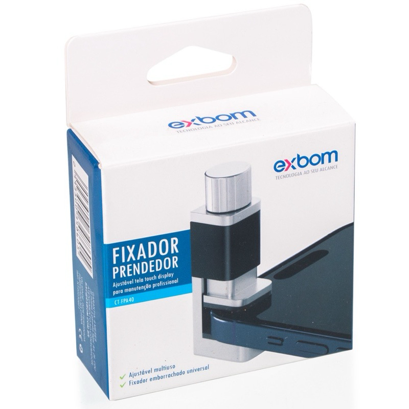 Kit 4 Prendedor Grampo Fixador de Tela Presillha Tela Lcd Ajustavel Universal Exbom Original