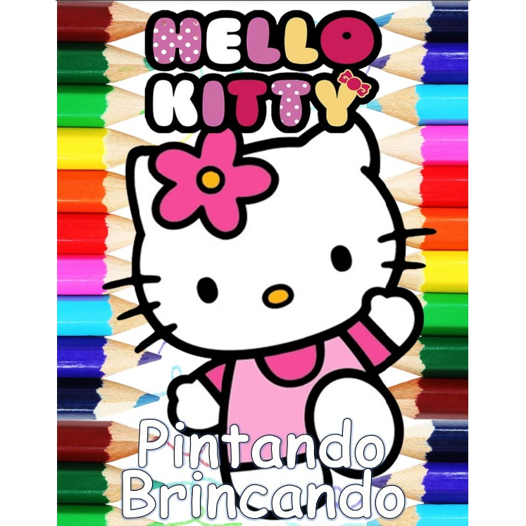 50 Desenhos Para Pintar E Colorir Hello Kittyem Folha A4 ( Folhas Soltas )