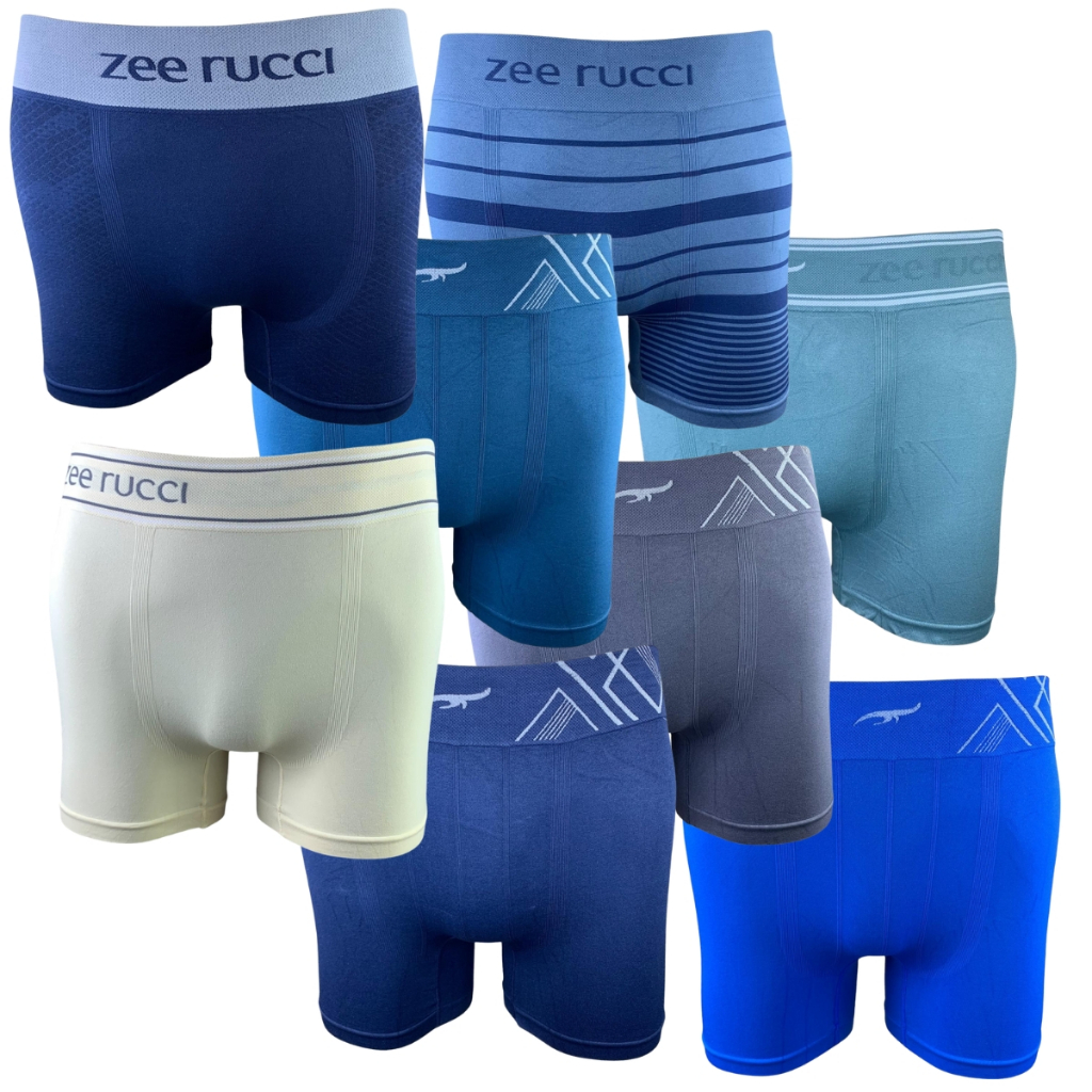Cueca Boxer Sem Costura Microfibra Cores Sortidas Plus Size Zee Rucci