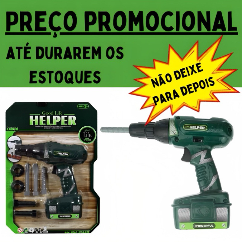 FURADEIRA ELETRICA Kit De Ferramentas Infantil Parafusadeira Furadeira Eletrica brinquedo Criança Menino