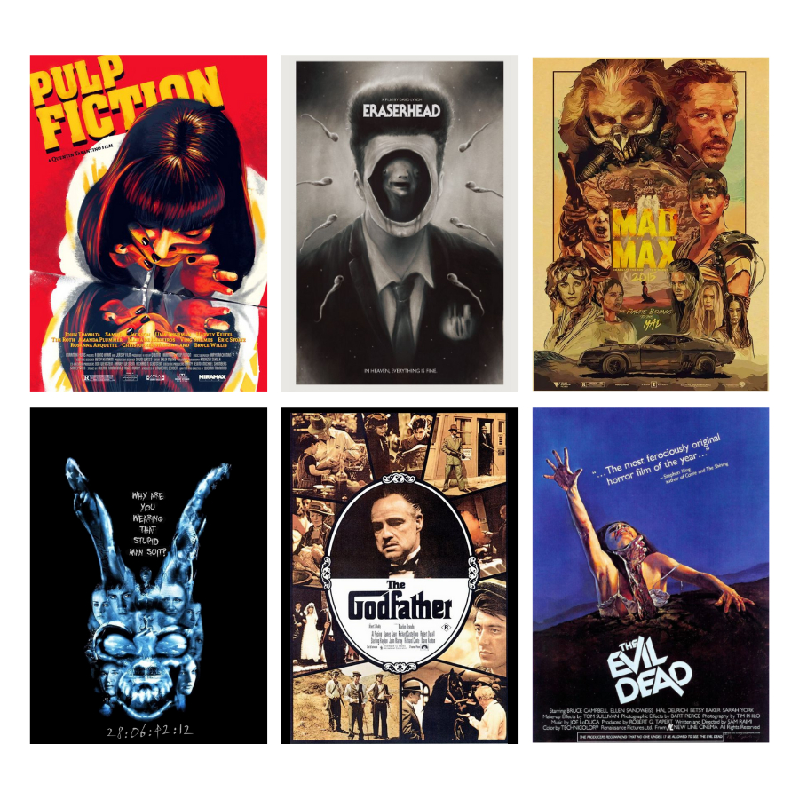 Poster Premium 20x30 - Filmes Cult (Clássicos) - Donnie Darko, Mad Max, Pulp Fiction, Clube da Luta