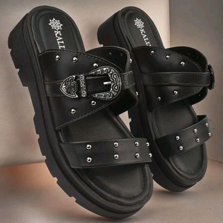 Papete Feminina Tamanco Fivelas Western  Confortável Macia Lançamento  Promoção kallys 4820 em Oferta na Shopee