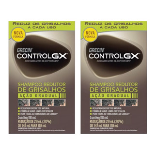 kit 2 Shampoo Redutor de Grisalhos Control Gx Grecin 118ml em Oferta na Shopee