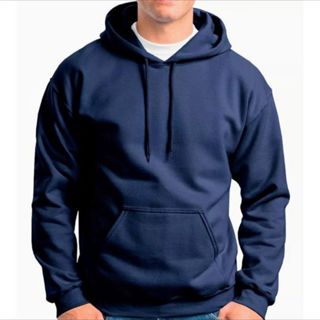 Blusa De Frio Moletom Liso Capuz Oferta Azul em Oferta na Shopee