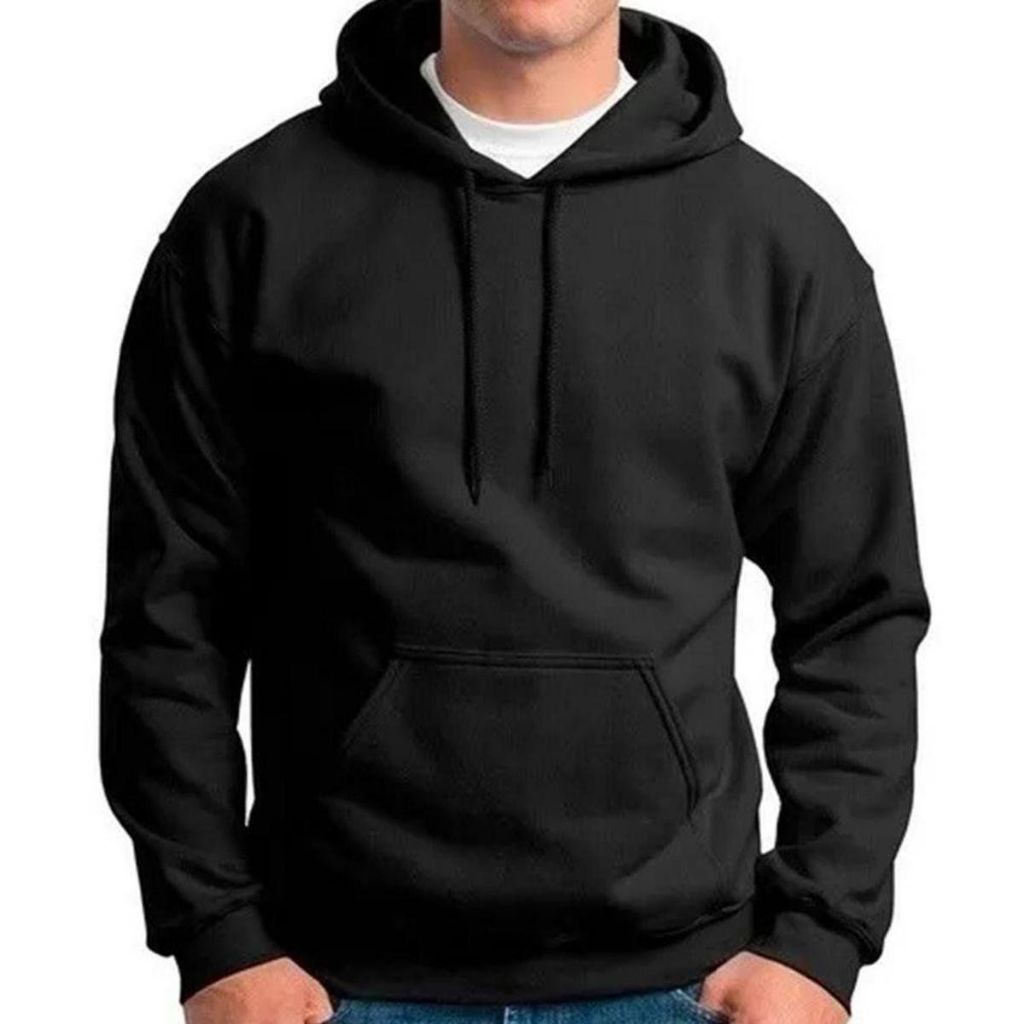 Blusa De Frio Moletom Liso Capuz Oferta