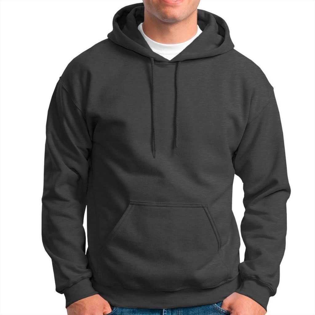 Blusa De Frio Moletom Liso Capuz Oferta Chumbo