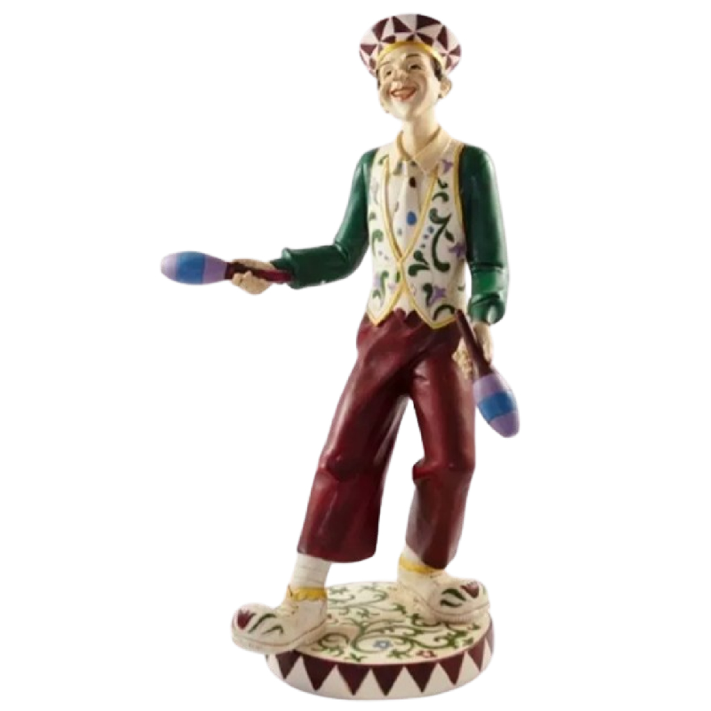Palhaço De Resina Malabares Decoração Circo Vintage