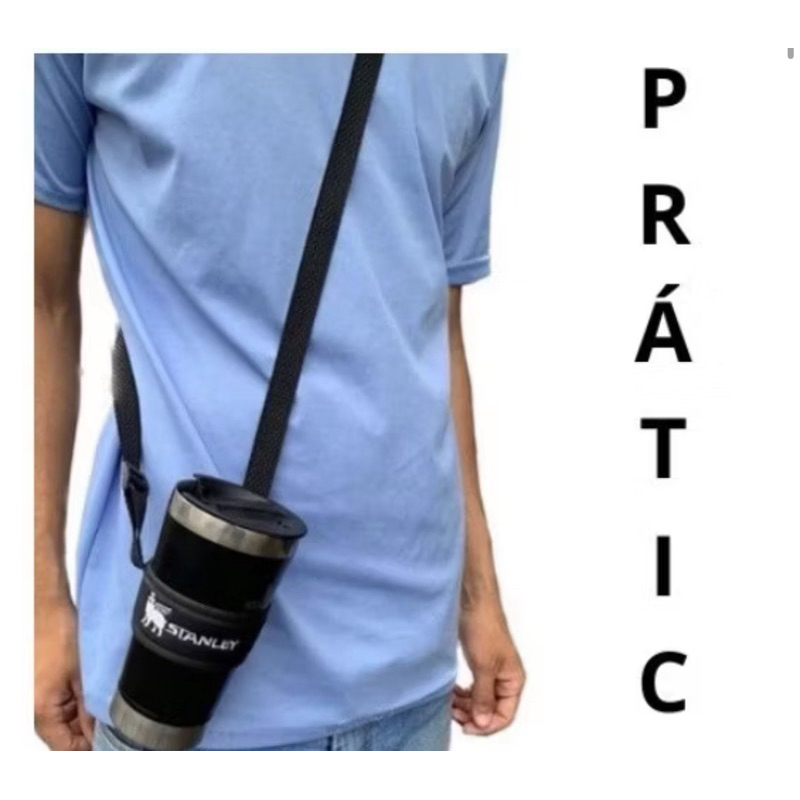 Suporte de alça tirante cordão para Copo Térmico 473ml