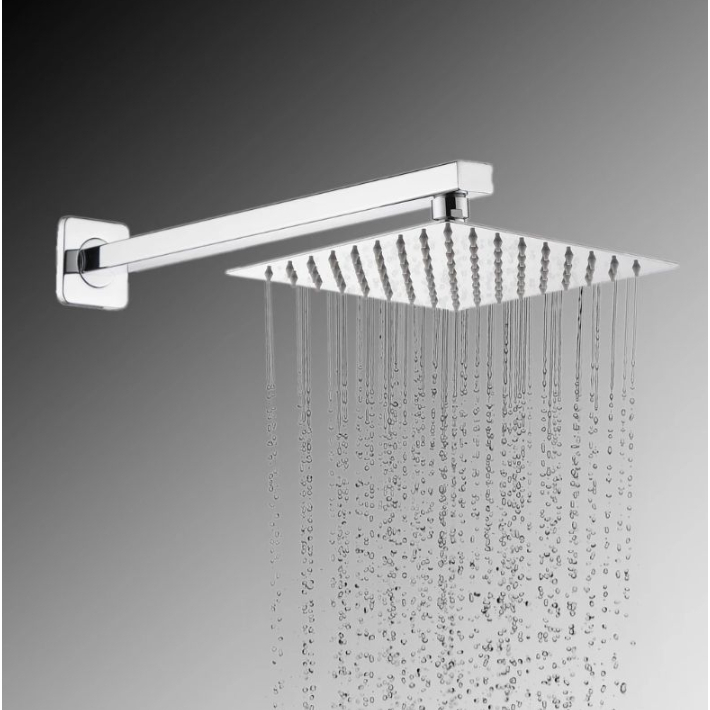 Ducha Chuveiro Inox Quadrada 20cm 20x20 Com Braço De 38cm ATACADAO BAZZAR em Oferta na Shopee