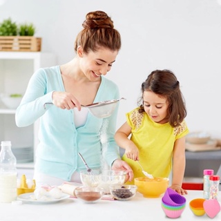 Kit de 6 ou 12 forminha molde de bolo mini de silicone para cupcake pudim prático confeitaria e doces forno em Oferta na Shopee