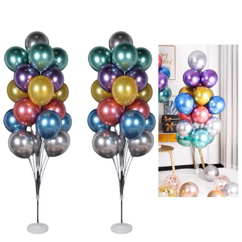 2 Und Suporte Porta Balão de Chão 1,68CM 19 Pontos de Balões para Decoração em Oferta na Shopee