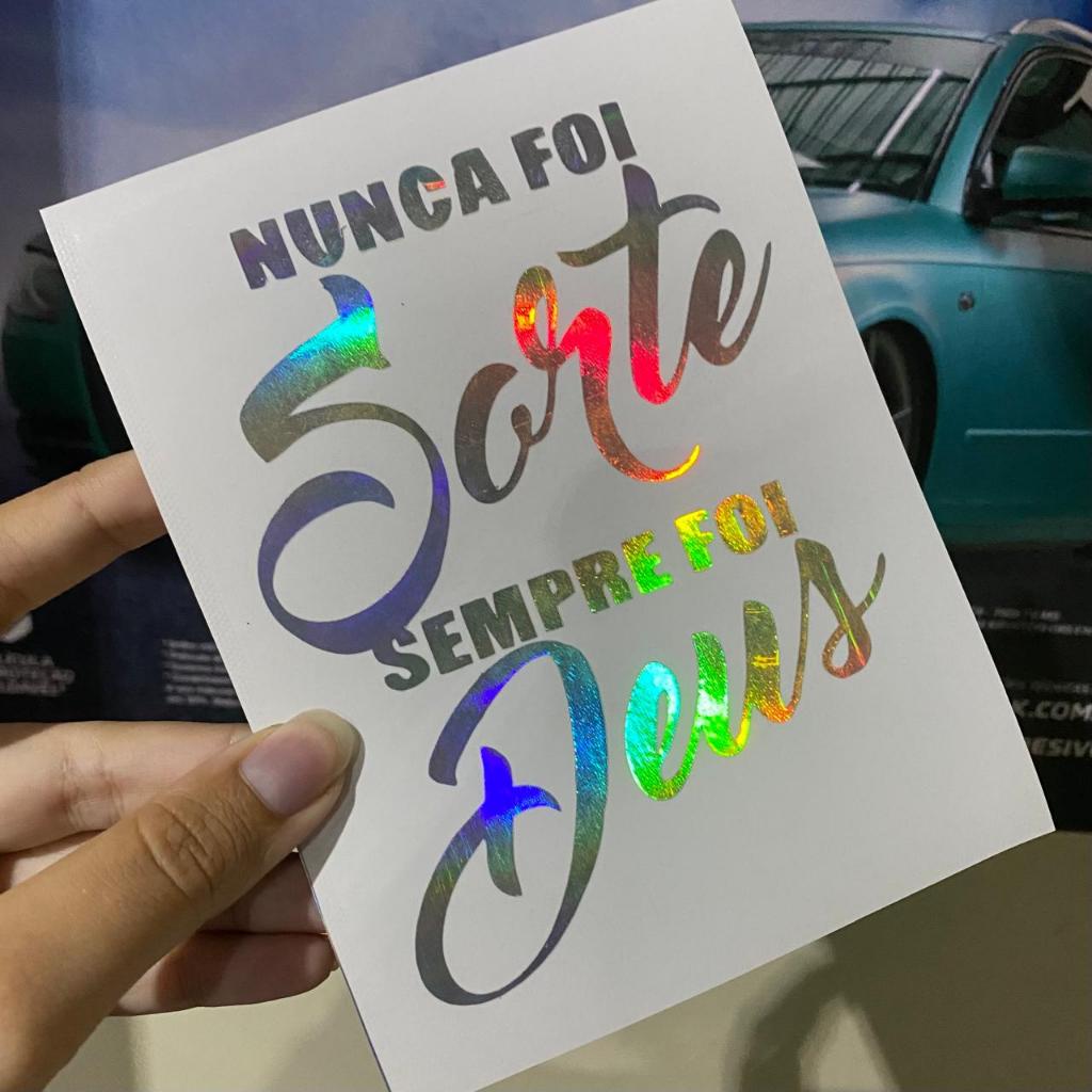 005 Adesivo Nunca foi sorte em Oferta na Shopee