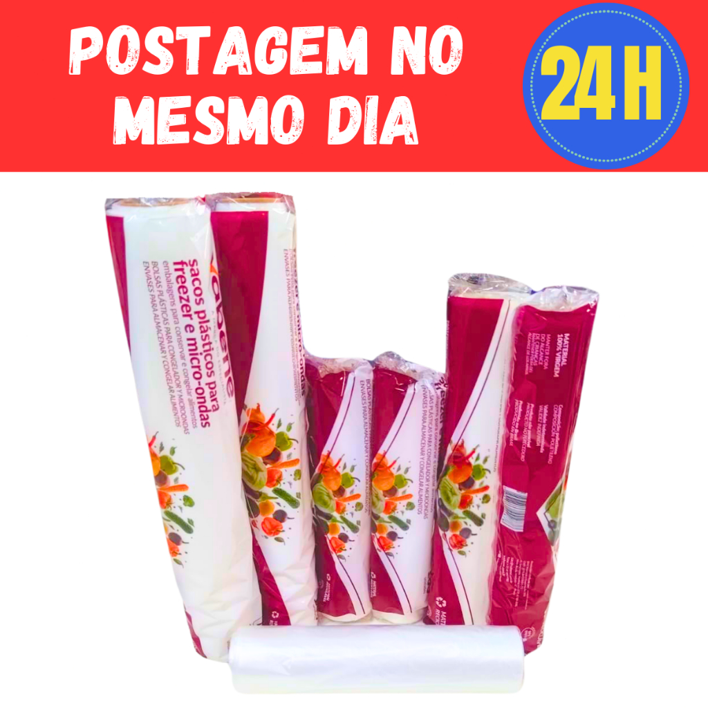 Saquinho Freezer Bobina Picotada Rolo Plástico c/100 Sacos em Oferta na Shopee