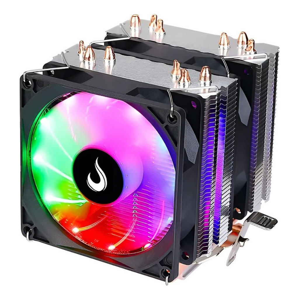 Cooler Gamer G800 Dual Fan 90mm | 6 Heatpipes Led RGB Rainbow | Processador Intel LGA 1155 1150 1151 1200 AMD Ryzen AM4
