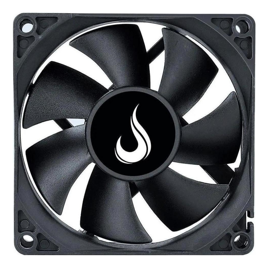 Cooler Fan 1500 RPM Sem Led | Para Gabinete 80mm 8cm | Rise Mode Gamer Black