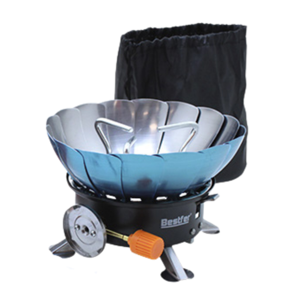 Fogareiro Portatil Para Brisa Fogão a Gas Corta Vento Camping Viagem Caminhoneiro Bestfer