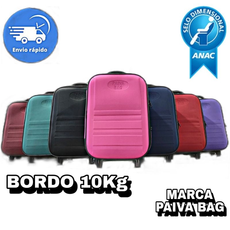 Mala de Viagem - Modelo Mala Bordo 10Kg Padrão ANAC Paiva Bag