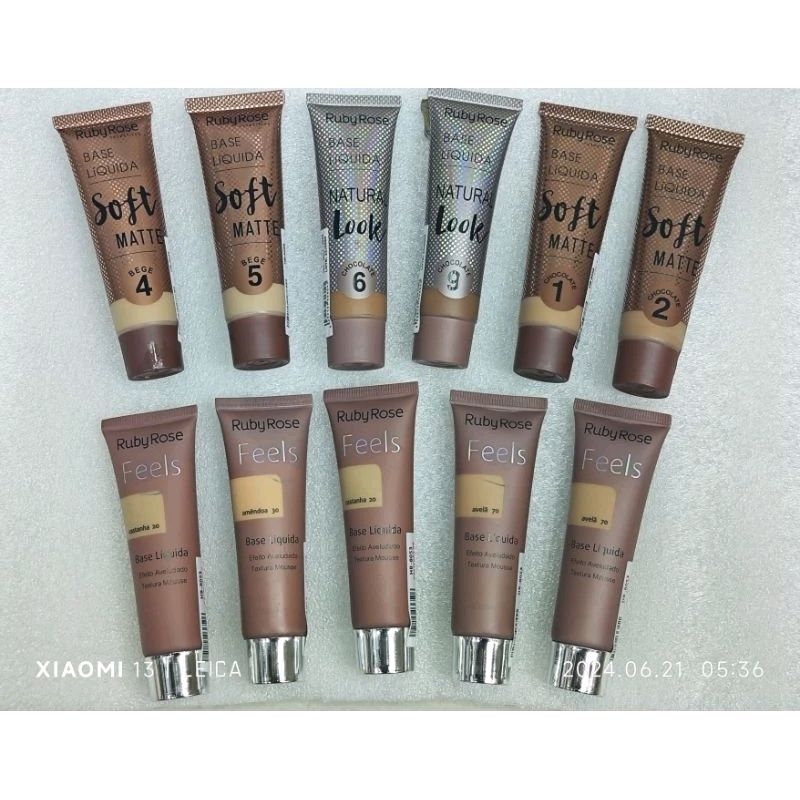 Base Liquida Matte Soft Ruby Rose Para Maquiagem Tom Bege e Chocolate Original Pronta Entrega em Oferta na Shopee