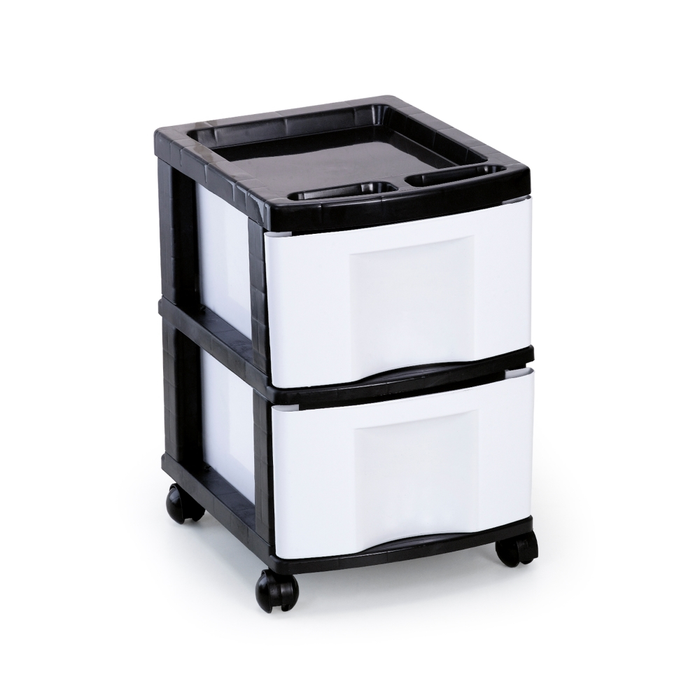 GAVETEIRO ORGANIZADOR 2 GAVETAS GRANDES E RODINHAS - 574 em Oferta na Shopee