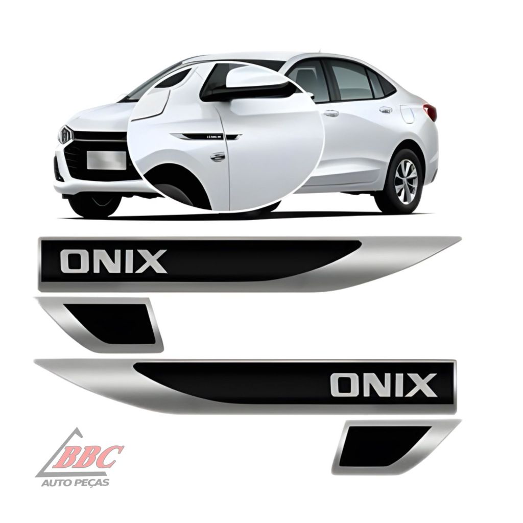 Par Emblema Lateral Resinado Aplique Adesivo Paralama Porta GM Onix em Oferta na Shopee