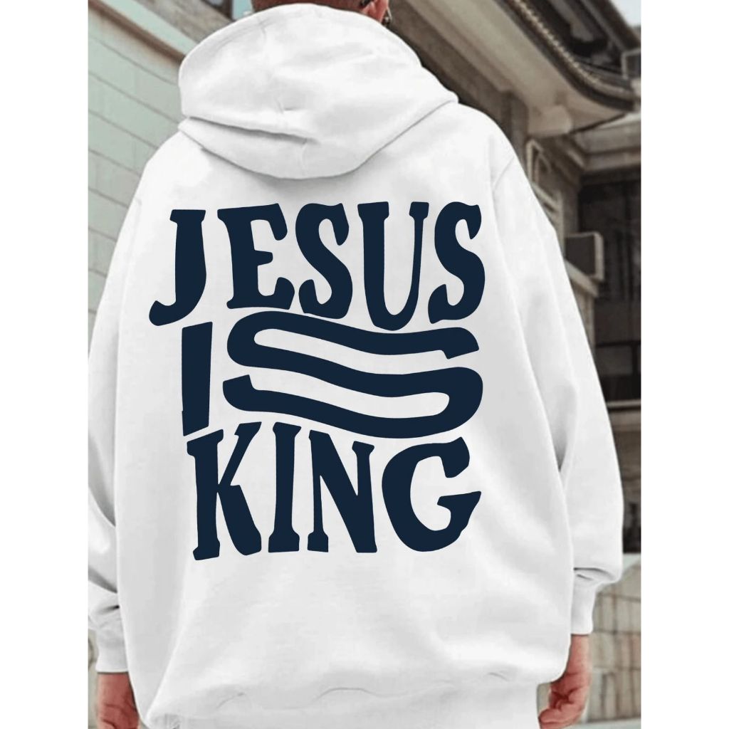 Moletom Canguru Jesus Is King Com Capuz E Bolso Casaco Feminino Masculino Flanelado Unissex Inverno Frio Blusa