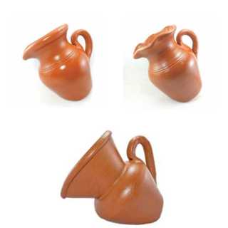 Jarro vaso de barro com alça 21cm para plantas, flor, jardim, decoração em Oferta na Shopee