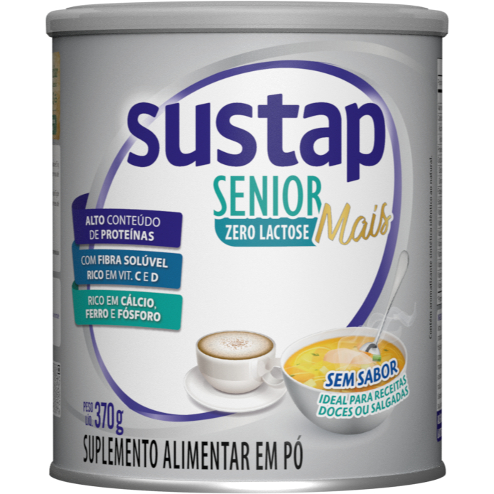 SUSTAP SENIOR MAIS ZERO LACTOSE 370 g em Oferta na Shopee