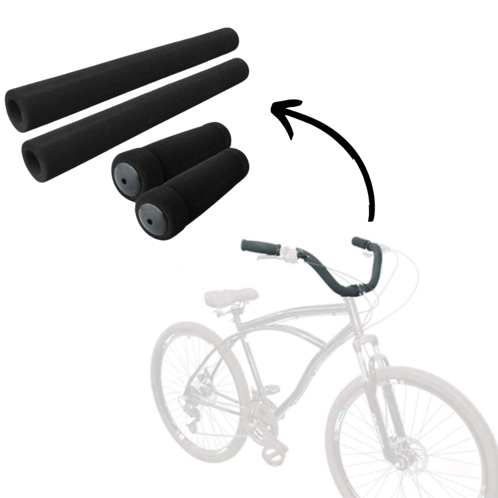 Manopla E Espuma Guidão Beach Para Bicicleta Caiçara Praiana Completo em Oferta na Shopee