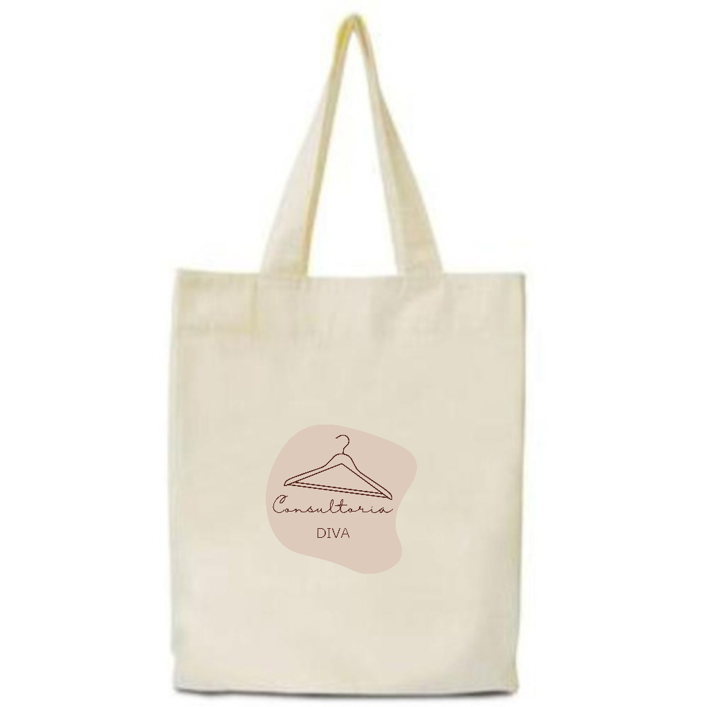Kit 18 Sacolas Algodão Ecobag 30x40 Transfer 14x20 Personalizadas com Logotipo para Brindes
