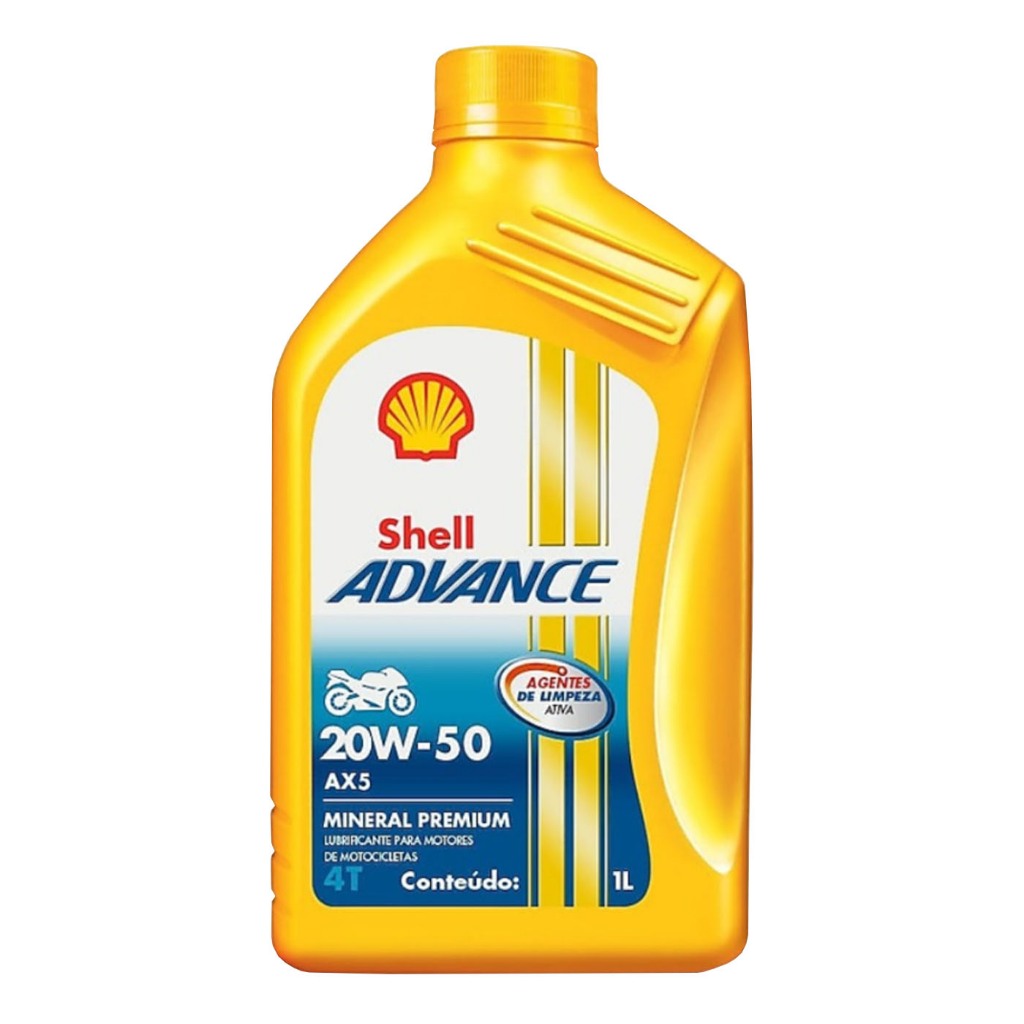 2 Litros Óleo Shell Ax5 4 Tempos 20w50 Mineral Advance — imagem 2 de 2