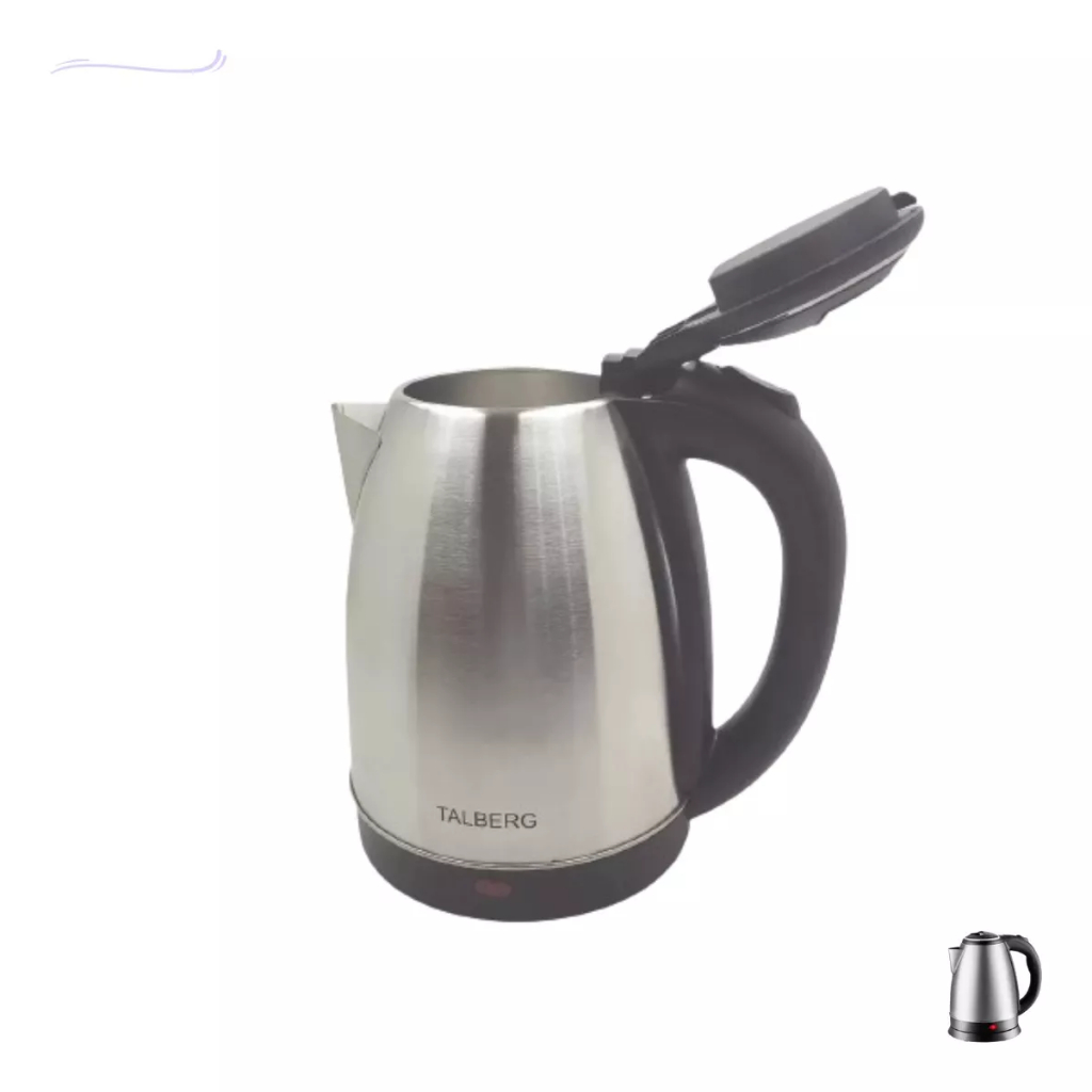 Chaleira Elétrica 1.8 Litros Prata Inox Garrafa Térmica Jarra Bule Café 220v Desligamento Automático
